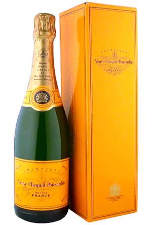 Send Veuve Clicquot Yellow Label Champagne with Custom Label