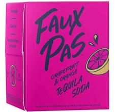 Faux Pas Grapefruit & Orange Tequila Soda (4 pack cans) (4 pack cans)