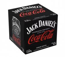 Jack Daniels Whiskey & Coca Cola (4 pack cans) (4 pack cans)